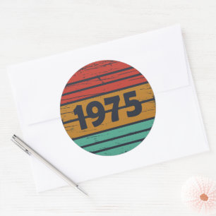 Född 1975 födelsedagsfest runt klistermärke