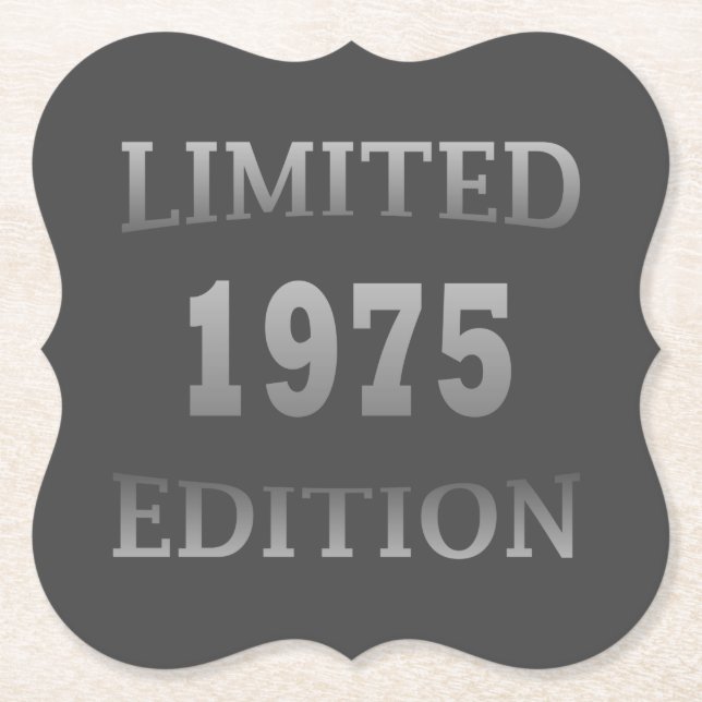 Född 1975 födelsedagsfest underlägg papper (Framsida)