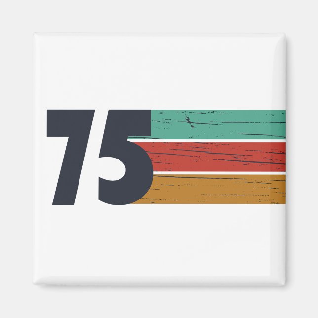 Född 1975 vintage 50:e födelsedagsfesten magnet (Framsidan)