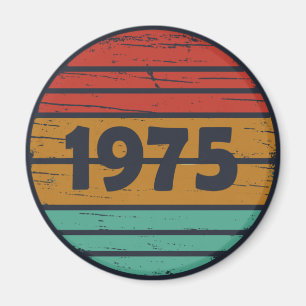 Född 1975 vintage 50:e födelsedagsfesten magnet