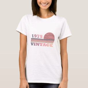 född 1975, vintage 50:e födelsedagsfesten t shirt