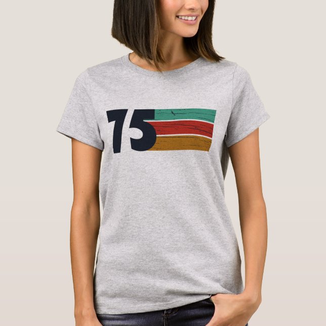 Född 1975 vintage 50 födelsedagspresent t shirt (Framsida)