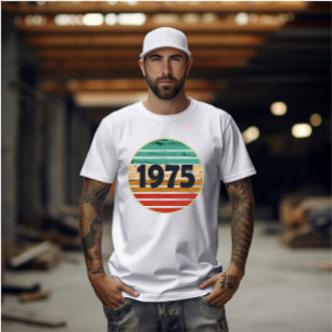 Född 1975 vintage 50 födelsedagspresent t shirt
