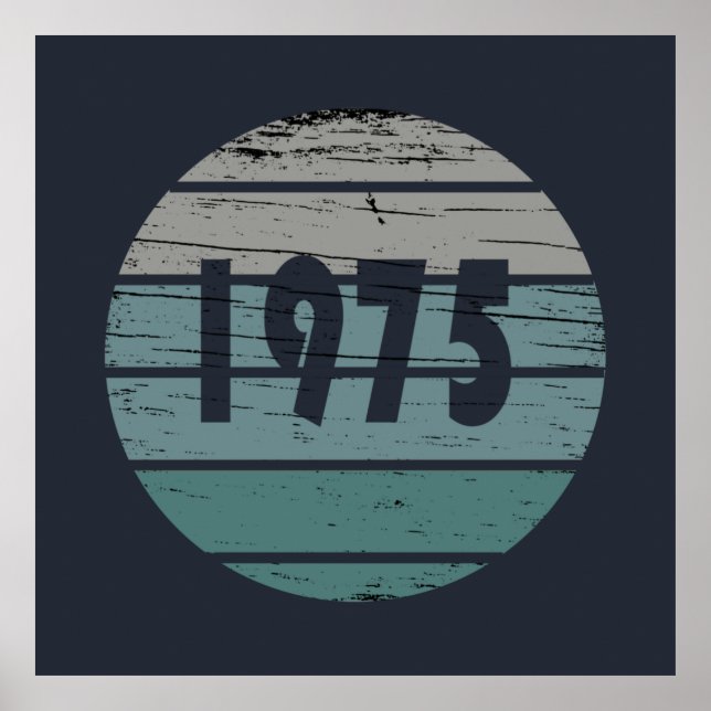 född 1975, vintage födelsedag poster (Framsidan)