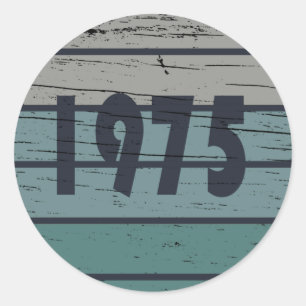 Född 1975 vintage födelsedagsfest runt klistermärke