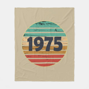 Född 1975 vintage födelsedagspresent fleecefilt