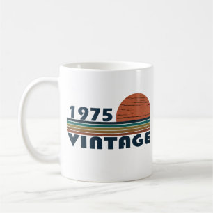 Född 1975 vintage födelsedagspresent kaffemugg