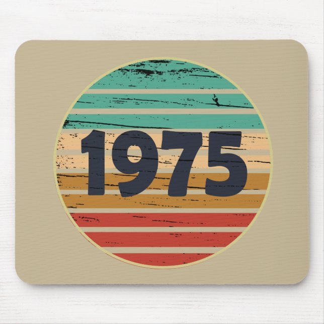Född 1975 vintage födelsedagspresent musmatta (Framsidan)