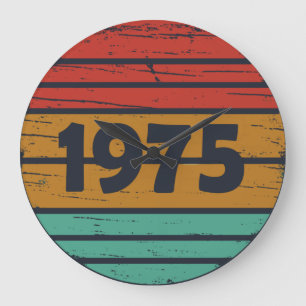 född 1975 vintage födelsedagspresent stor klocka
