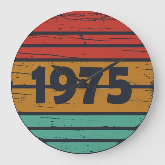 född 1975 vintage födelsedagspresent stor klocka (Framsida)