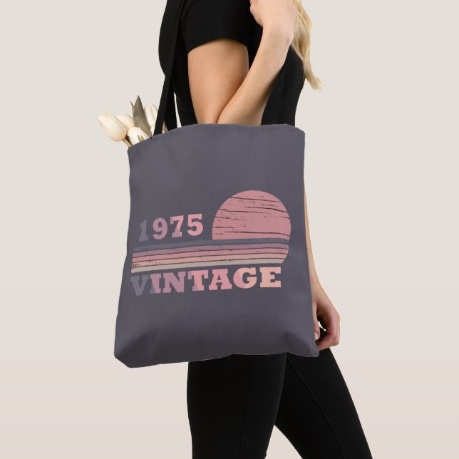 född 1975 vintage födelsedagspresent tygkasse (Närbild)