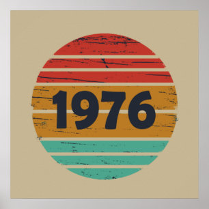 Född 1976 vintage 50-årspresent poster