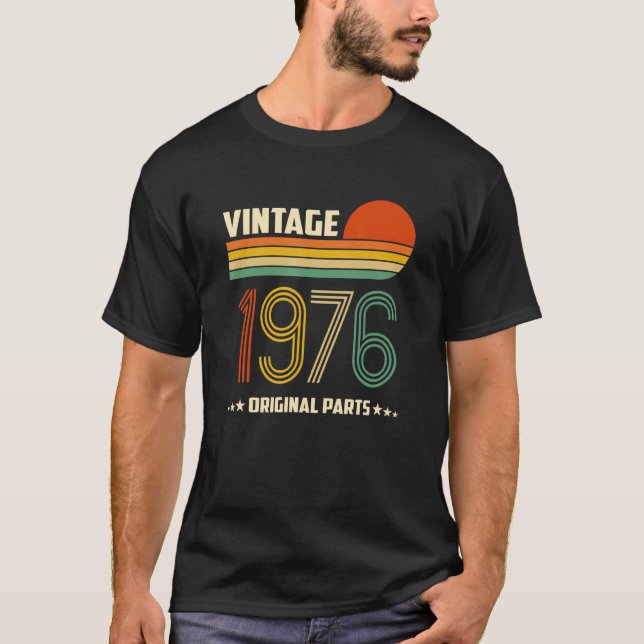 Född 1976 Vintagen Original Parts T Shirt (Framsida)