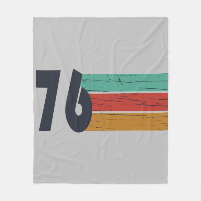 Född 1976 vintagens födelsedagspresent fleecefilt (Framsidan)