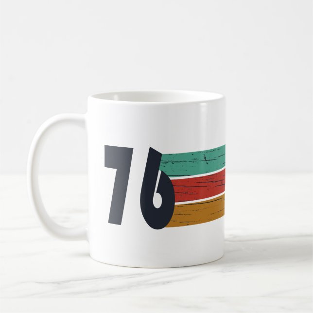 Född 1976 vintagens födelsedagspresent kaffemugg (Vänster)
