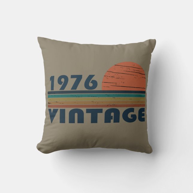 Född 1976 vintagens födelsedagspresent kudde (Framsida)