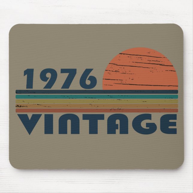 Född 1976 vintagens födelsedagspresent musmatta (Framsidan)