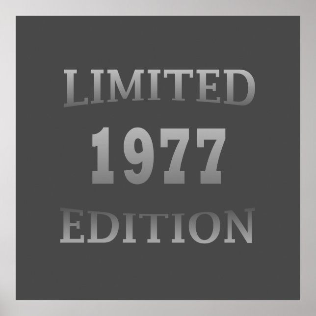 Född 1977, begränsad utgåva poster (Framsidan)