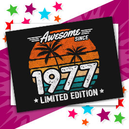 Född 1977 Begränsad utgåva Retro Awesome sedan 197 Vykort