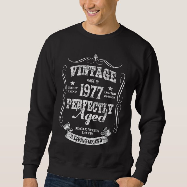 Född 1977 lång ärmad tröja (Framsida)