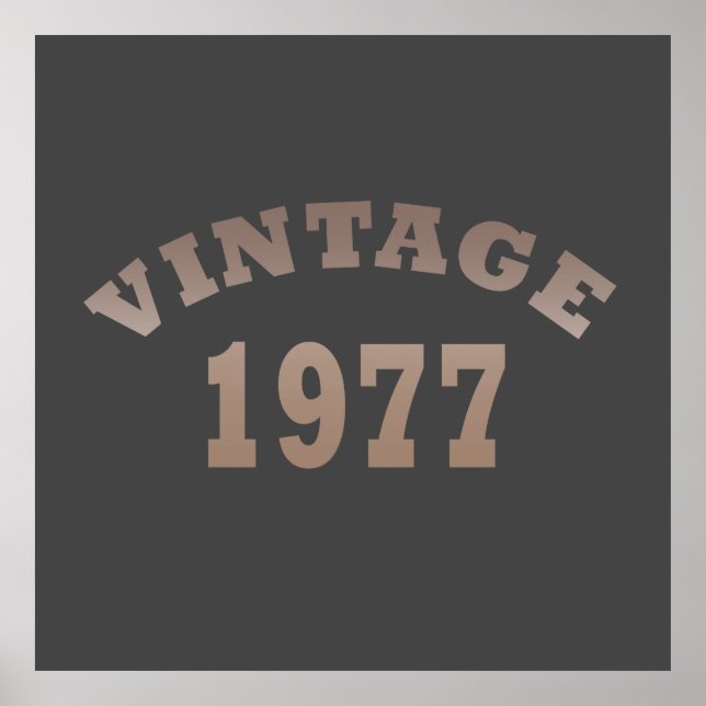 född 1977 vintage födelsedag poster (Framsidan)