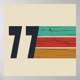 född 1977 vintage födelsedag poster