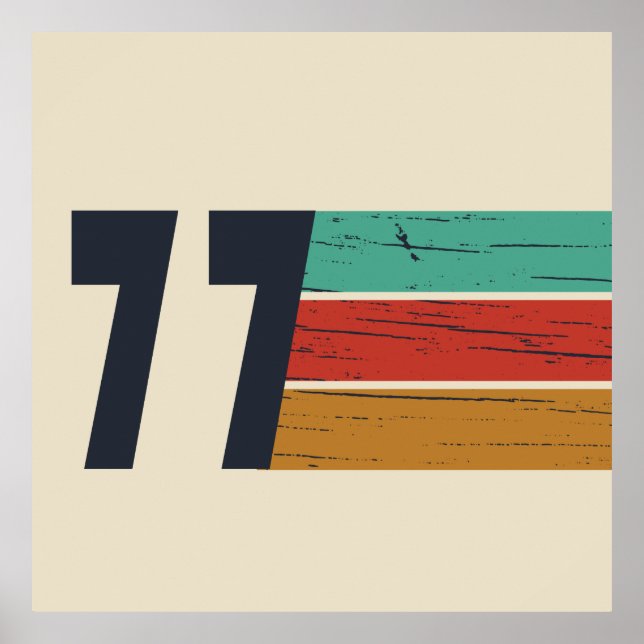 född 1977 vintage födelsedag poster (Framsidan)