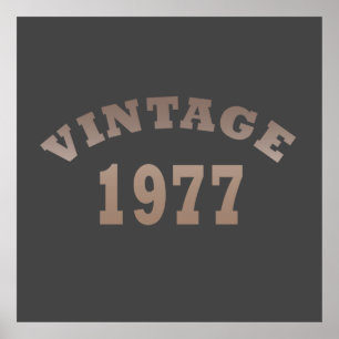 Född 1977 vintagens födelsedag poster