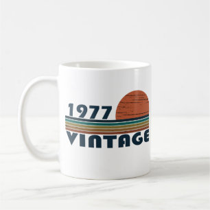 Född 1977 vintagens födelsedagspresent kaffemugg