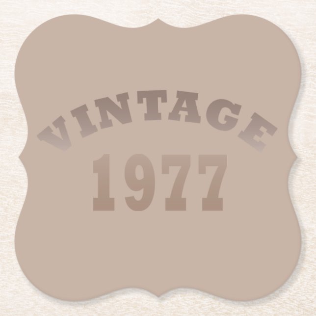 Född 1977 vintagens födelsedagspresent underlägg papper (Framsida)