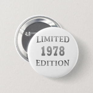 född 1978, begränsad utgåva knapp
