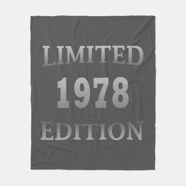 Född 1978 i födelsedagspresent fleecefilt (Framsidan)