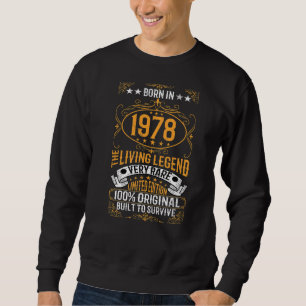 Född 1978 i Sällsyntets födelsedag Lång Ärmad Tröja