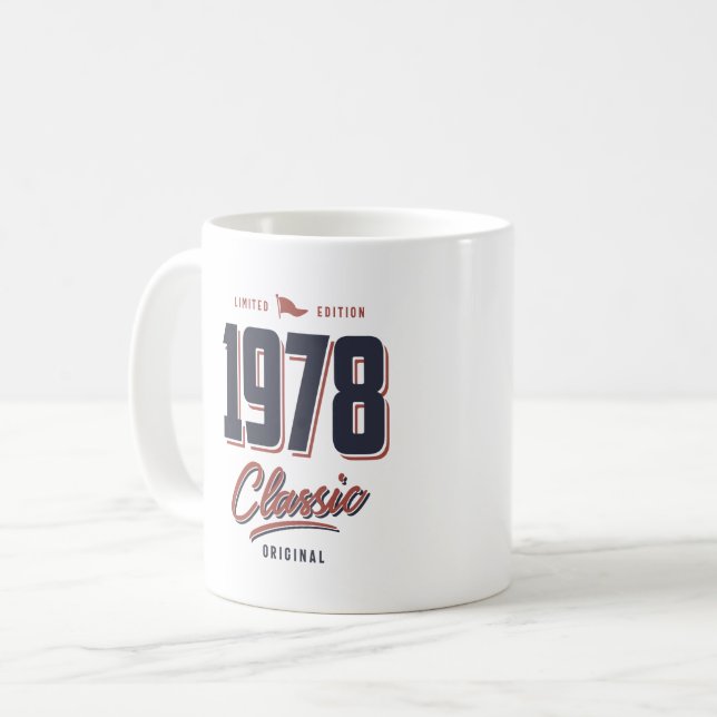Född 1978 kaffemugg (Framsida vänster)