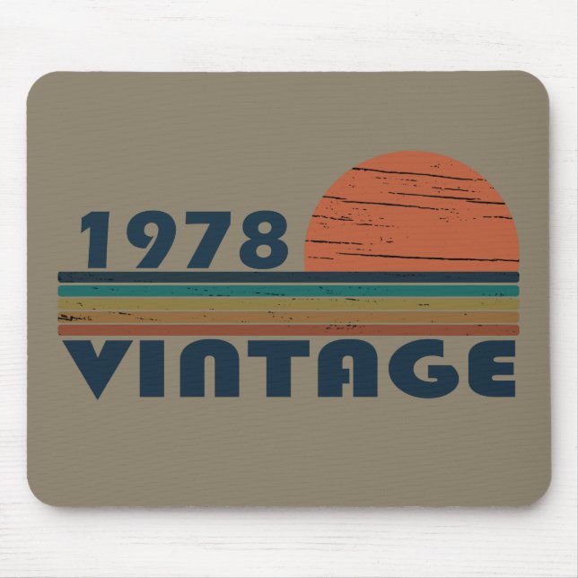 Född 1978 vintagens födelsedag musmatta (Framsidan)
