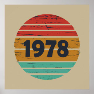 Född 1978 vintagens födelsedag poster