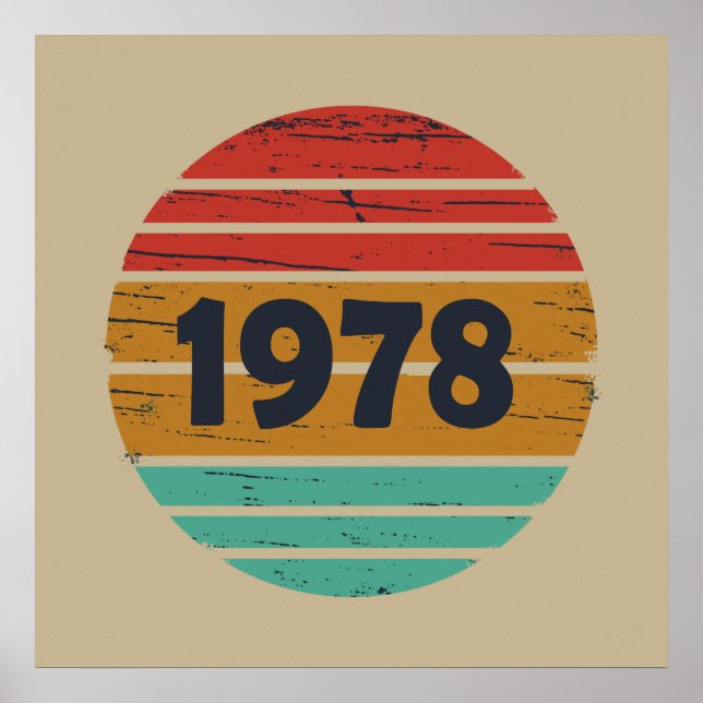 Född 1978 vintagens födelsedag poster (Framsidan)