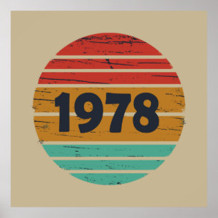 Född 1978 vintagens födelsedag poster
