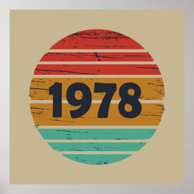 Född 1978 vintagens födelsedag poster (Framsidan)