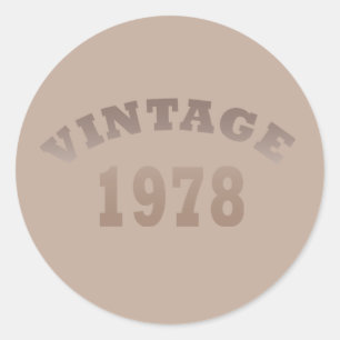 Född 1978 vintagens födelsedag runt klistermärke