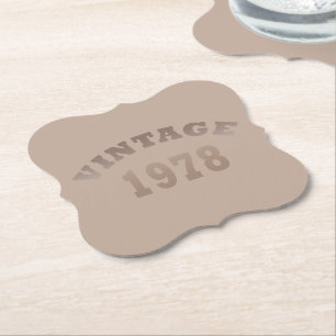 Född 1978 vintagens födelsedag underlägg papper