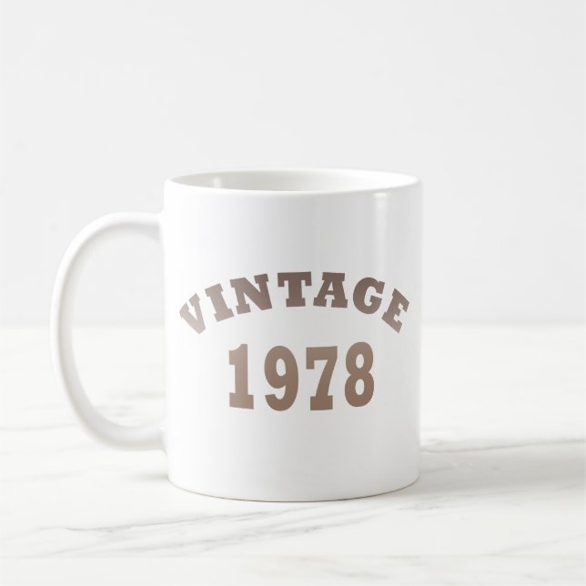 Född 1978 vintagens födelsedagspresent kaffemugg (Vänster)