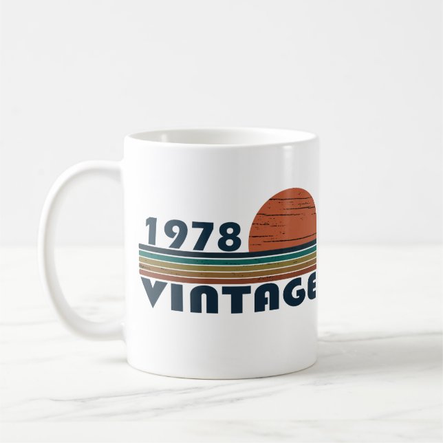 Född 1978 vintagens födelsedagspresent kaffemugg (Vänster)