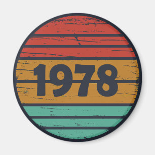 Född 1978 vintagens födelsedagspresent magnet