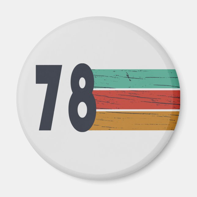 Född 1978 vintagens födelsedagspresent magnet (Framsidan)