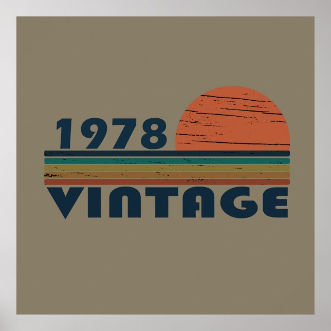 Född 1978 vintagens födelsedagspresent poster (Framsidan)