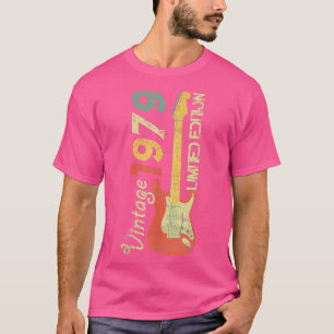 Född 1979 - Acustic Electric Bass Guitar Music Bi T Shirt