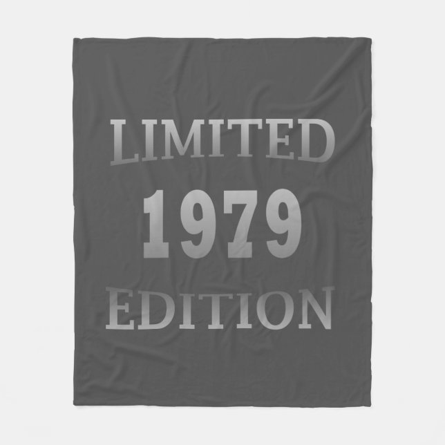 född 1979, begränsad födelsedagspresent fleecefilt (Framsidan)