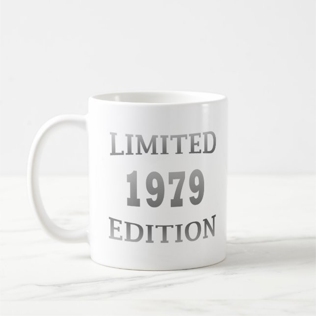 född 1979, begränsad födelsedagspresent kaffemugg (Vänster)