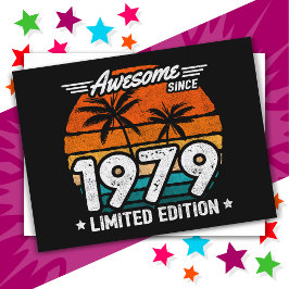 Född 1979 Begränsada utgåvan Retro Fantastisk seda Vykort